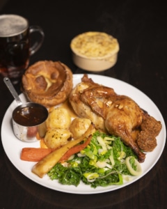 Sunday roast chicken at The Gate Pub, Bryants Bottom